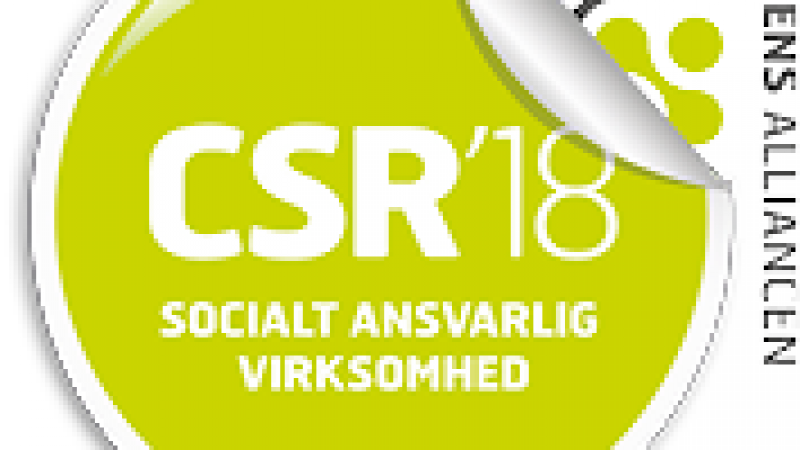CSR-mærket 2018 tildelt Dansk Boligbyg